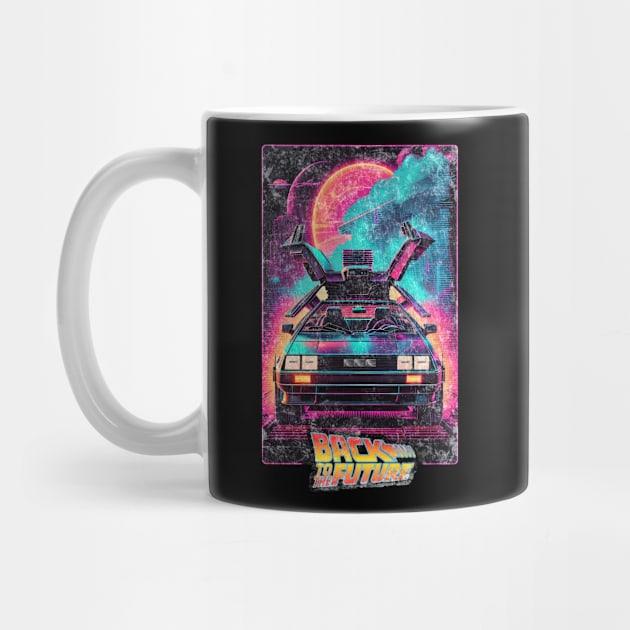 Back To The Future Delorean Vintage Modern by DeathAnarchy